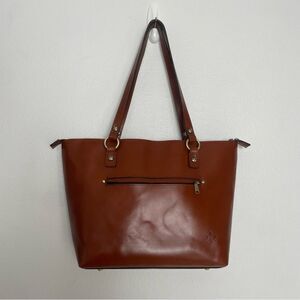 Patricia Nash Heritage Alessano Italian Leather Shoulder Bag Brown